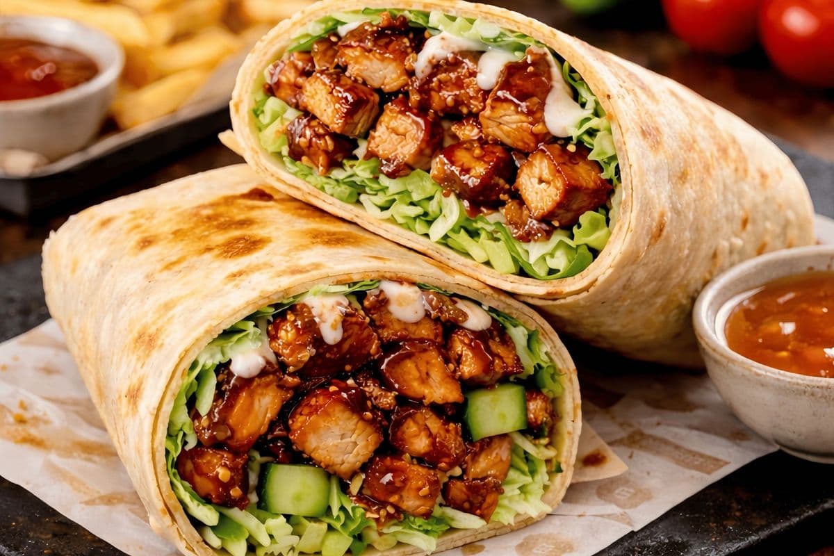 BBQ Chicken Wrap🌯 招牌烤鸡肉卷