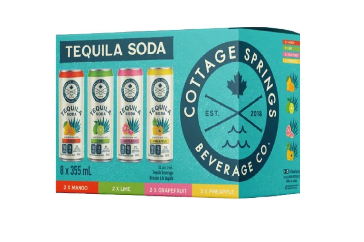 Cottage Springs RTD Tequila Soda Variety - Can 355ml Sleek - 12 Pack (12 x 355 ml)