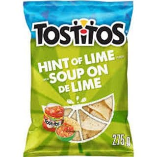 Tostitos Hint of Lime Tortilla Chips (275 g)