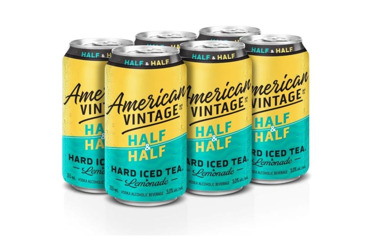 American Vintage Half and Half Hard Iced Tea Lemonade (6 Cans) (1 x 355ML)