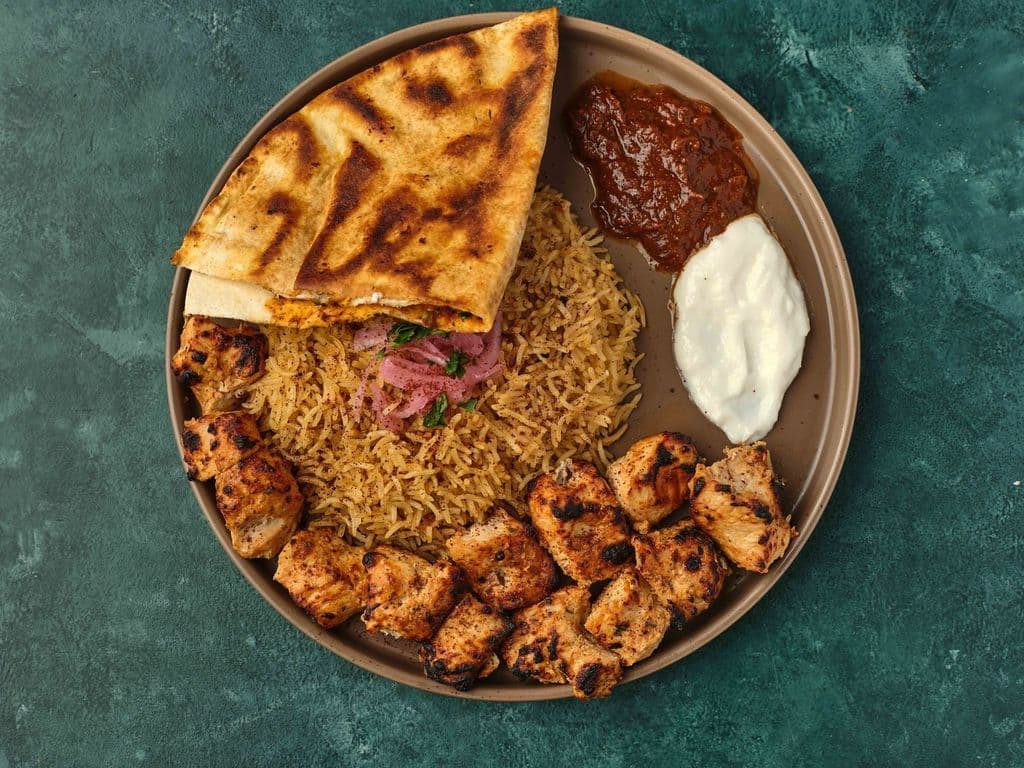 Shish Taouk Plate with Rice