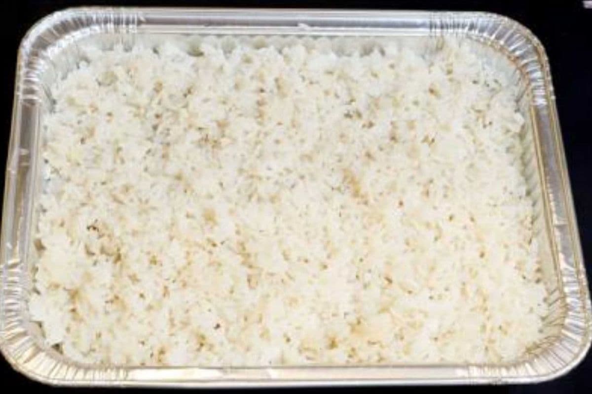 party tray of rice