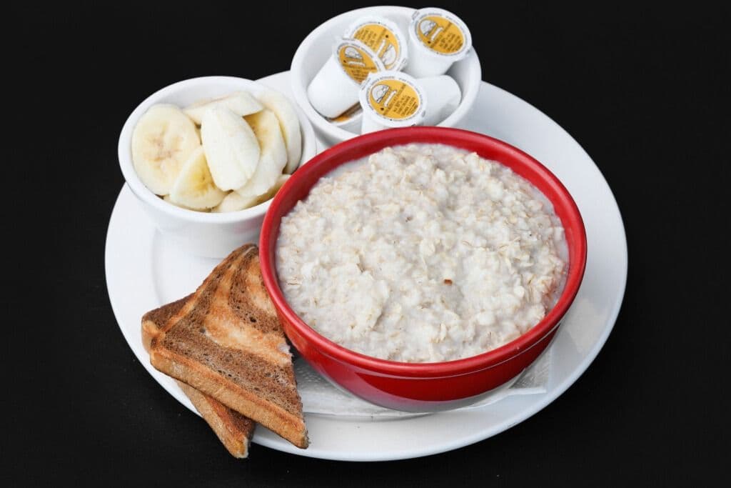 Big Bowl Not So Full with One Toast Oatmeal
