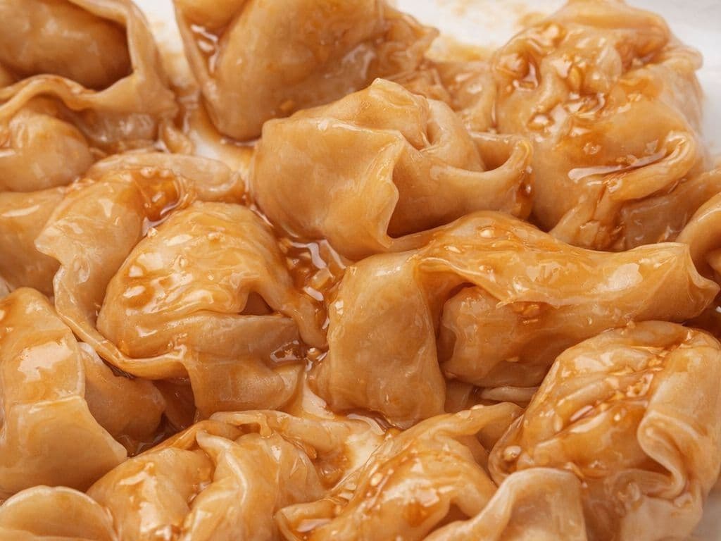 Steam Wontons Garlic Sauce