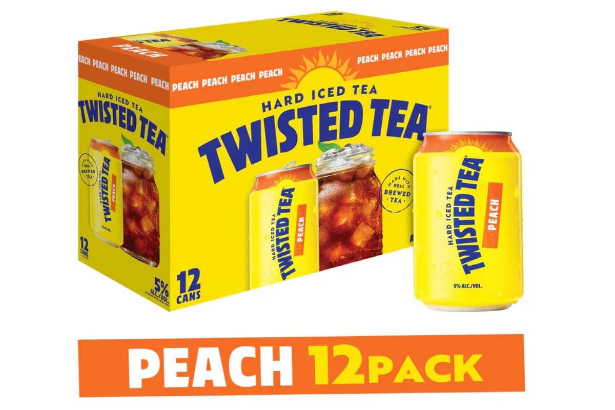 Twisted Tea Hard Iced Tea Peach 12 Pack (12 x 355ml)
