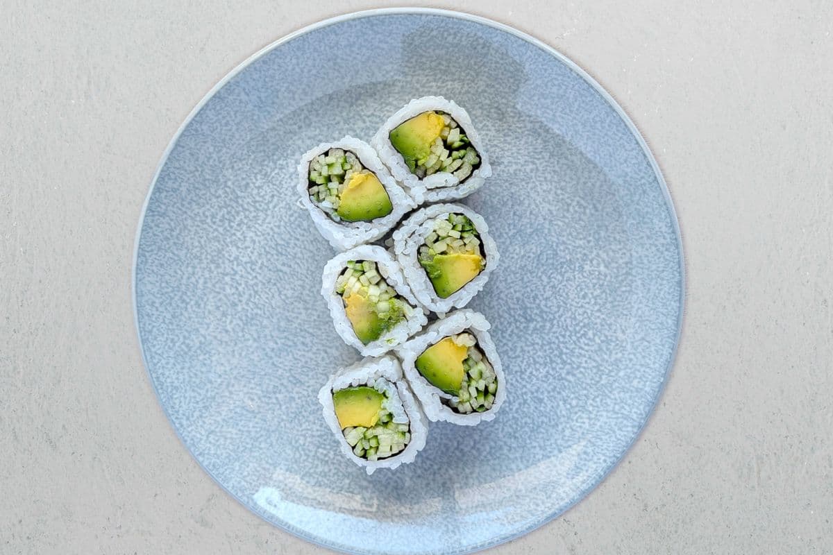 55. Avocado and Cucumber Roll