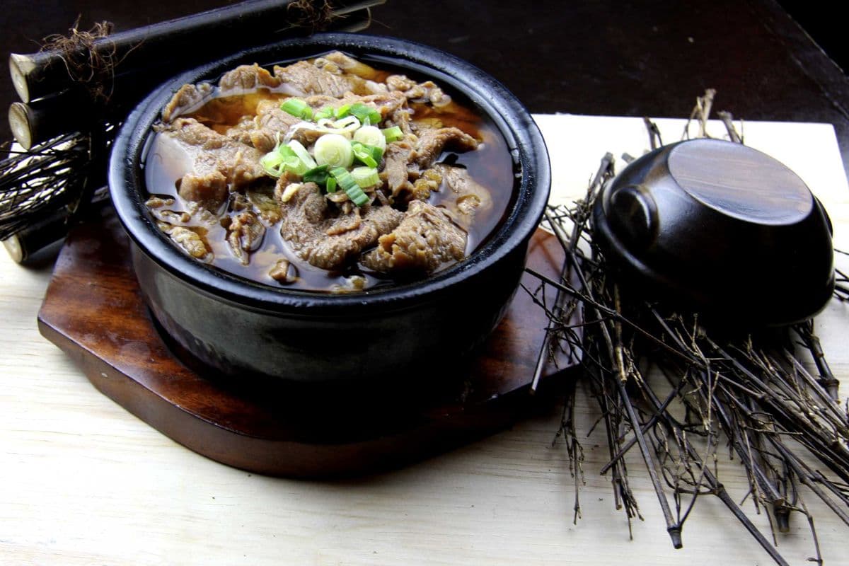 Bulgogi Soup (Beef) and Hot Stone Pot Rice