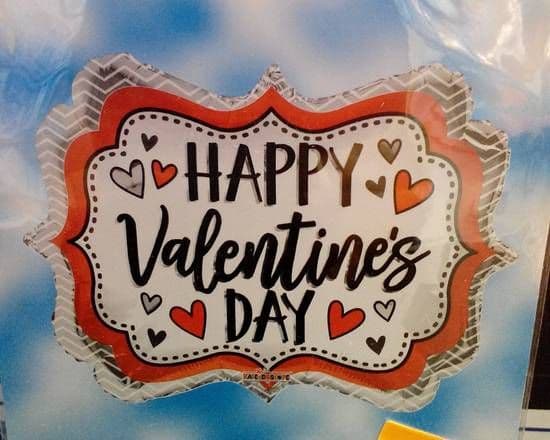 18" Rectangular Foil Balloon - Happy Valentine Day