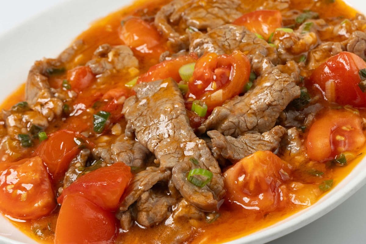 412 Stir-Fried Beef w/ Tomatoes 番茄炒牛肉