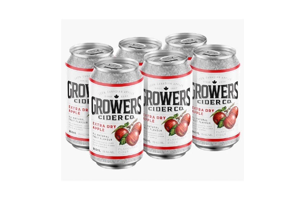 Growers Extra Dry Apple Cider (6 x 355 ml)