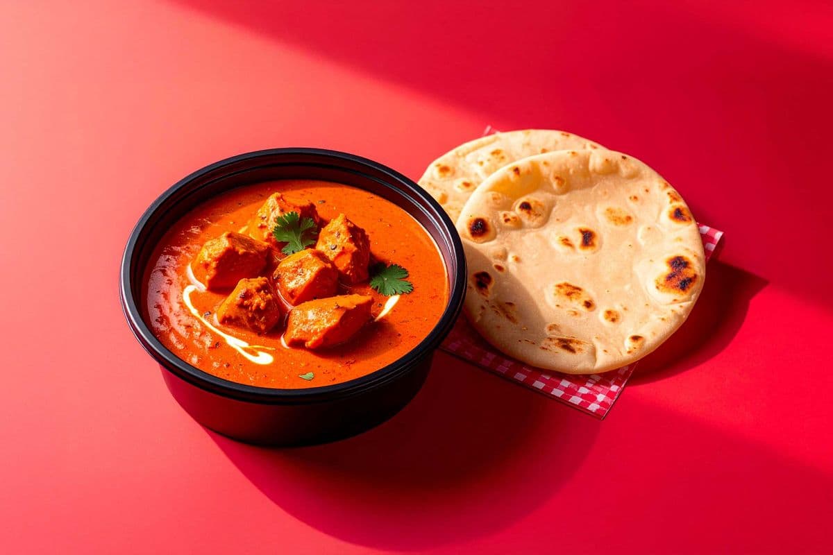 Medium Butter Chicken and Roti Combo