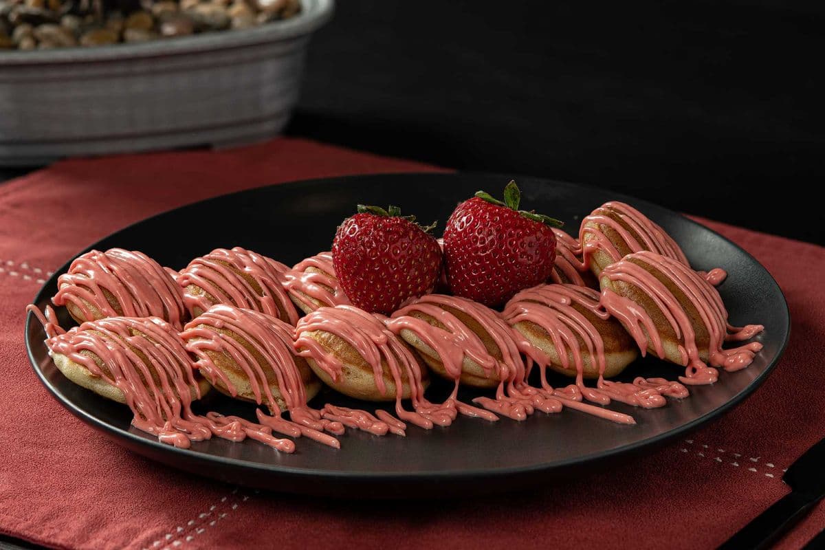 Strawberry Cheesecake Mini Pancakes