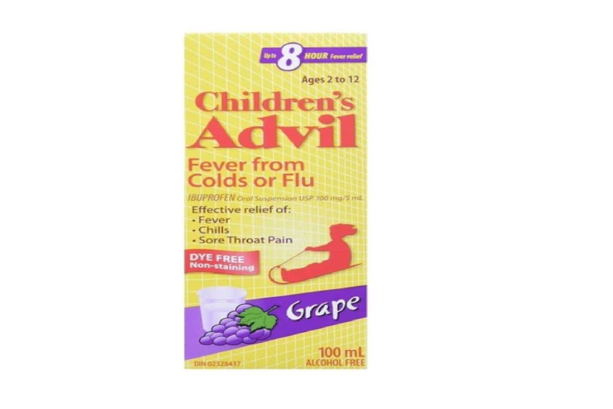ADVIL CHILDREN GRAPE DYE-FREE 100MG/5ML 100ML PACK (100ML )