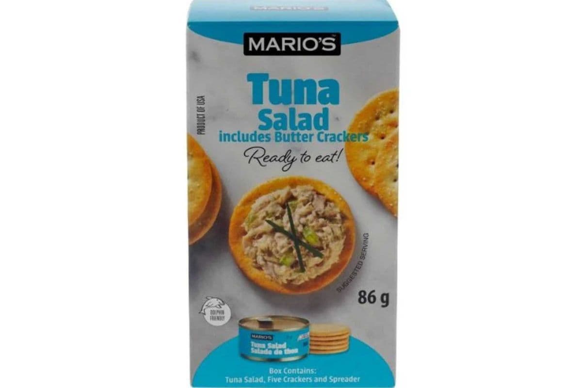 Mario's Tuna Salad Includes Butter Crackers