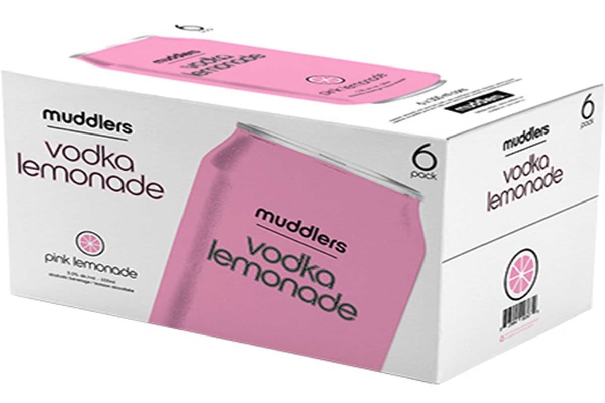 MUDDLERS PINK LEMONADE 6 CANS (6 x 355 ML)