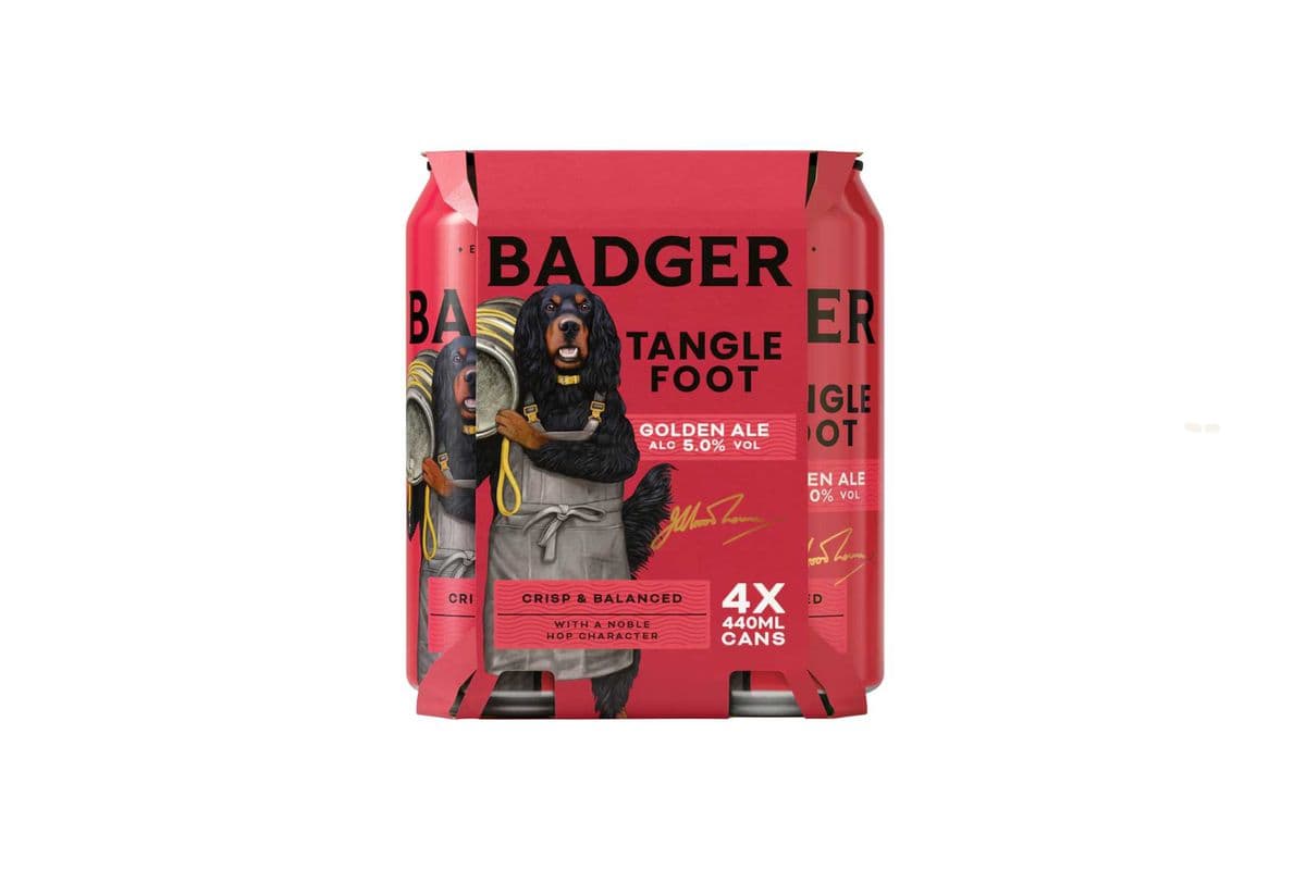Badger Tanglefoot Golden Ale (4 Cans) (1 x 4x440ML)