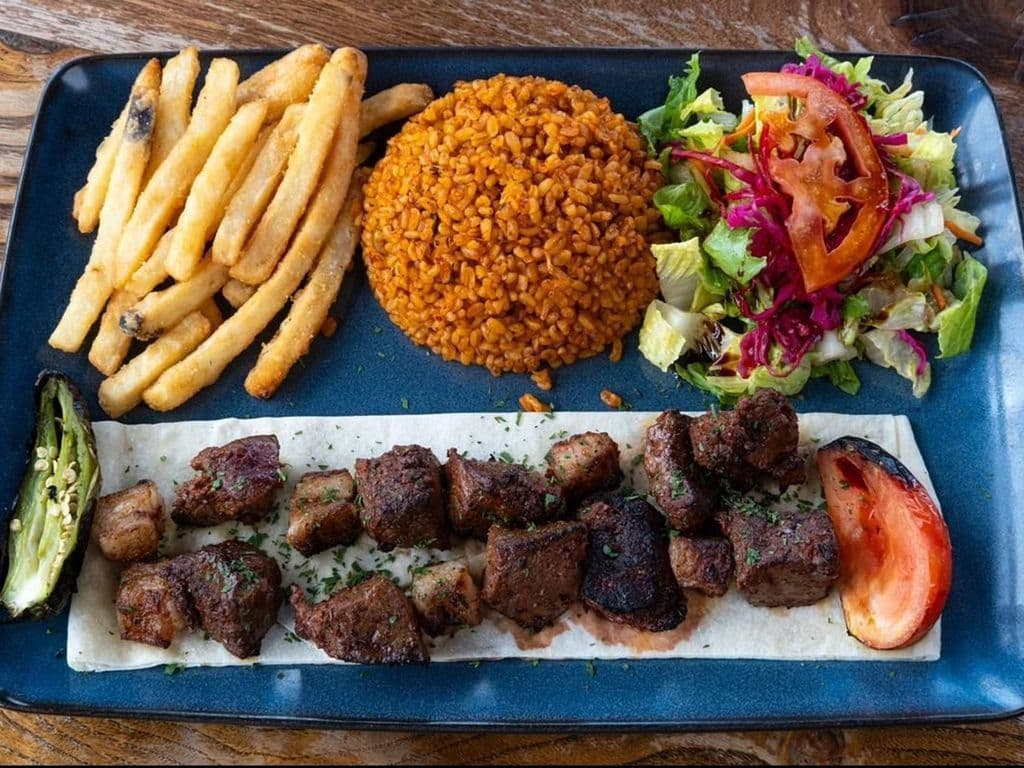 Liver Shish Kebap Dinner (2 skewers)