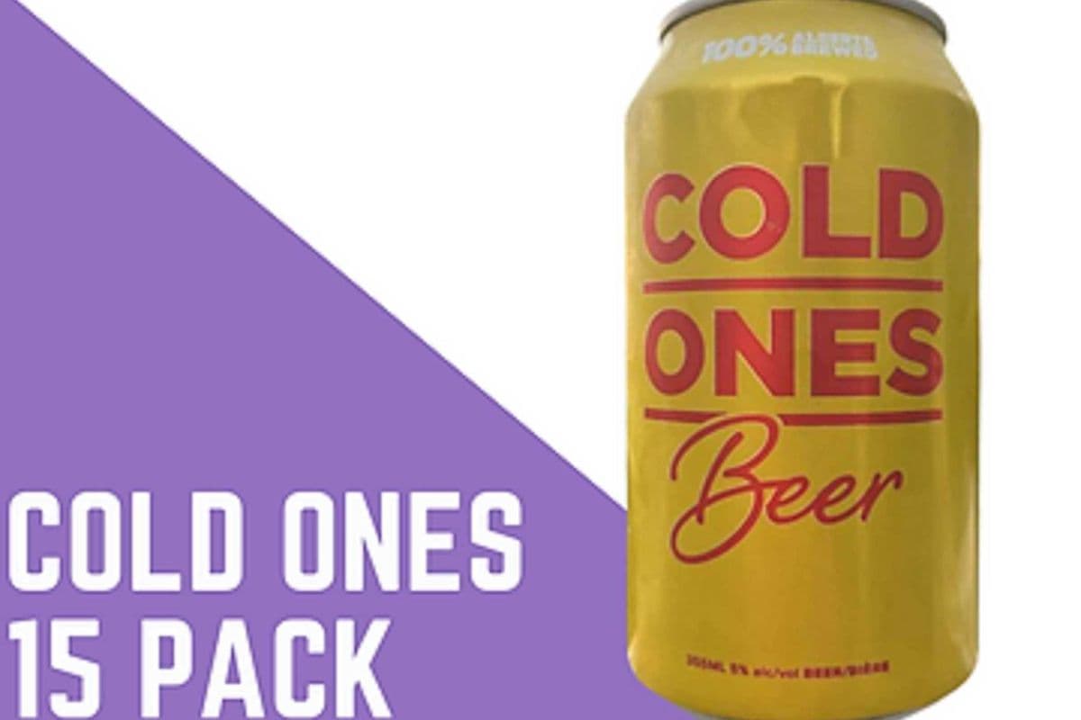COLD ONES LAGER BEER 5% (15 PACK) (15 x 355ML CAN)