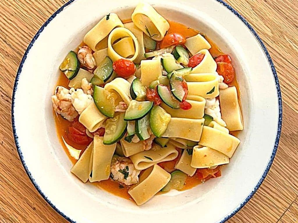 Calamarata con Gamberi 