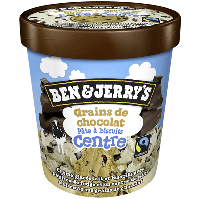 Ben & Jerry Grains de Chocolat Pate a Biscuits Centre/ Chocolate Chip Cookie Dough Core 473ml