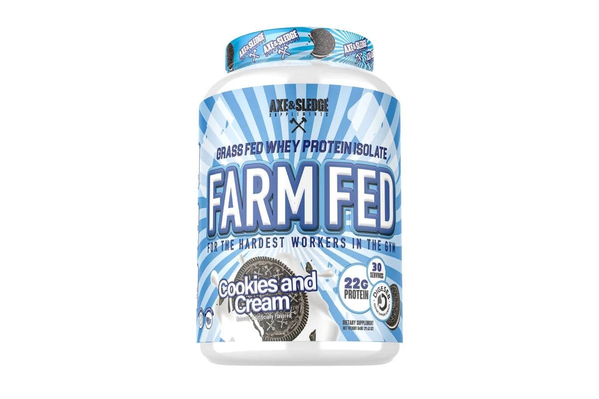 Axe and Sledge Farm Fed Cookies and Cream Protein Powder (840 g)