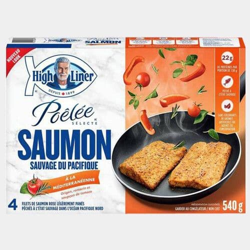 High Liner Filets de saumon rose légèrement panés à la Méditerranéenne (540g) / High Liner Pan Seared Mediterranean Wild Pacific Salmon (540g)