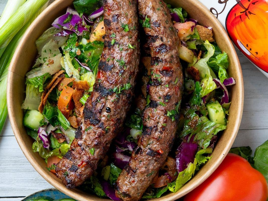 Beef kabab Salad or Rice Bowl