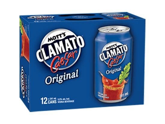 Mott's Clamato Caesar Original 12Pack, 355mL coolers (5.5% ABV)