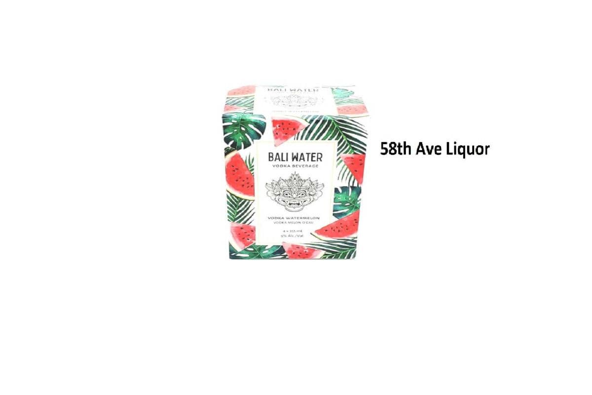 BALI WATER VODKA WATERMELON CANS (1 x 4x355ML)