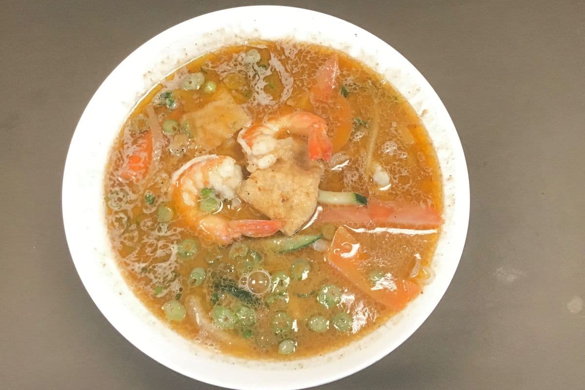 D2. Sate Seafood Rice Noodle in Soup / Hủ Tiếu Đồ Biển Sate