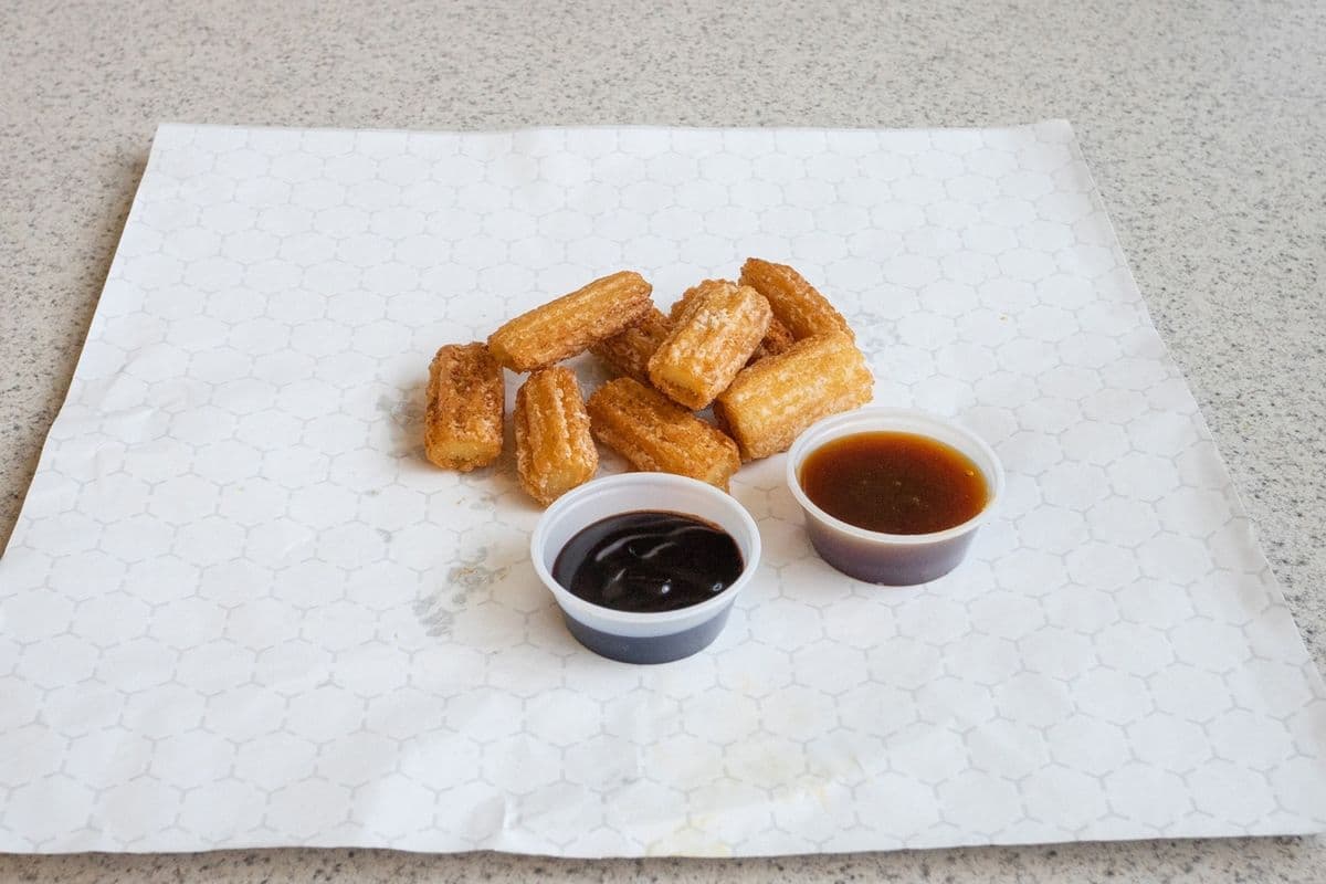 Churros with Caramel Sauce