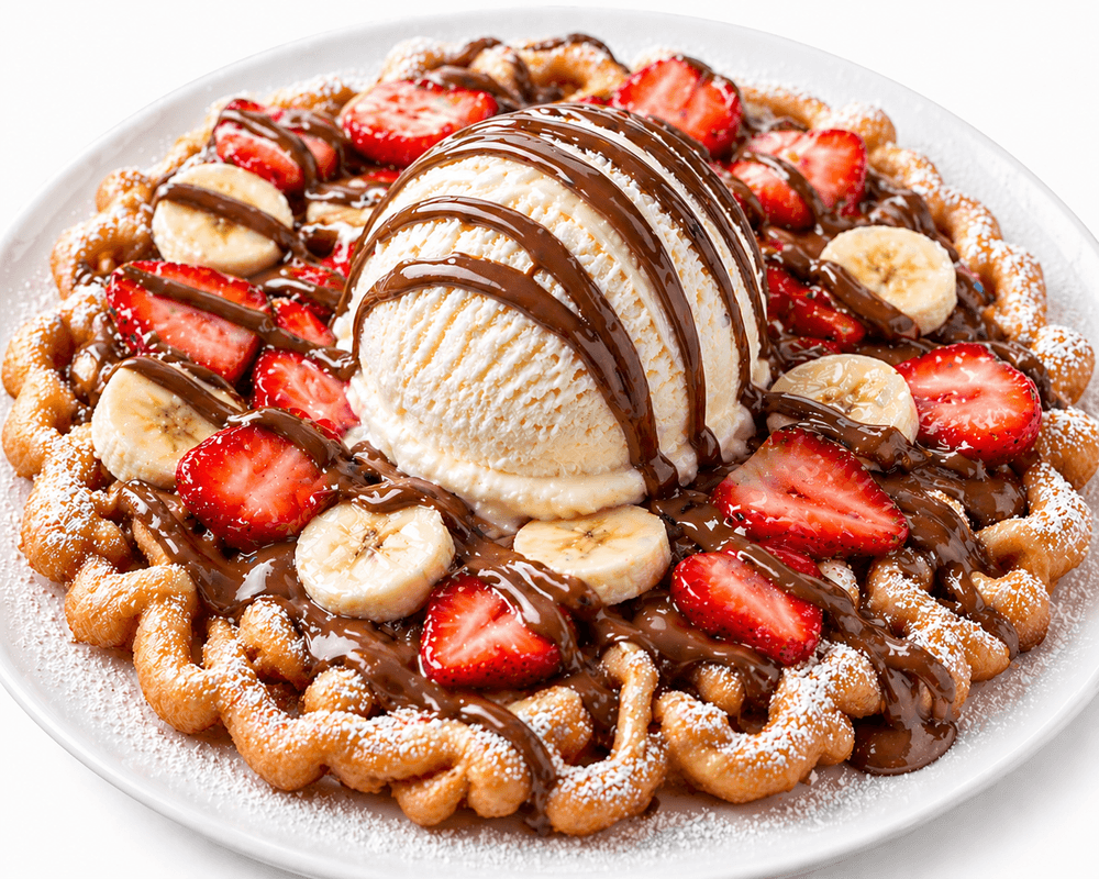 Fruity Booty Funnel Cake