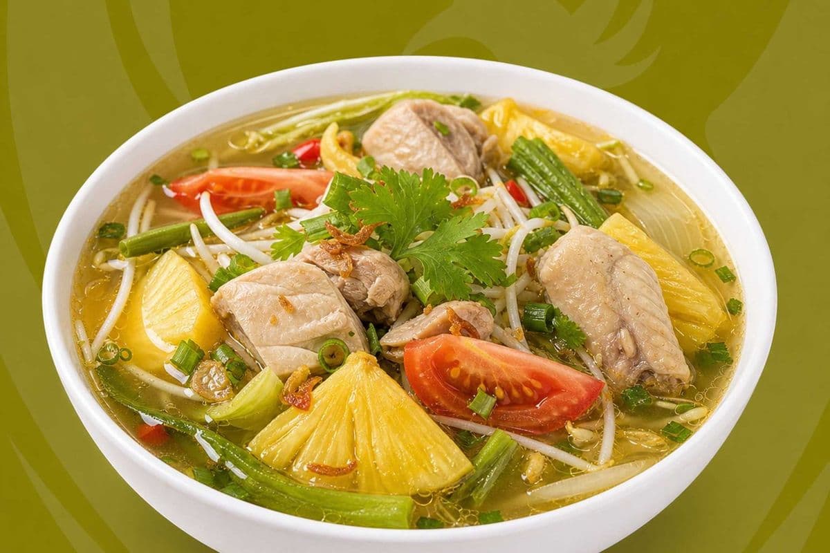 94. Sweet and Sour Chicken Soup - Canh Chua Ga