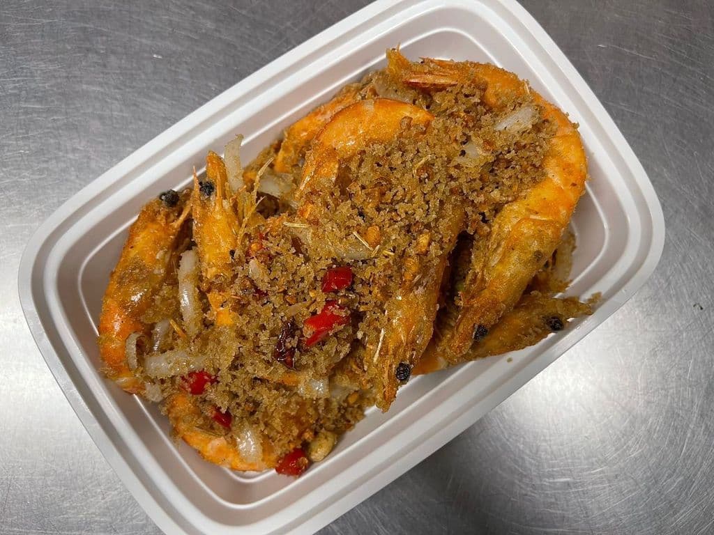 57. Deep-Fried Whole Shrimp with Pepper Salt