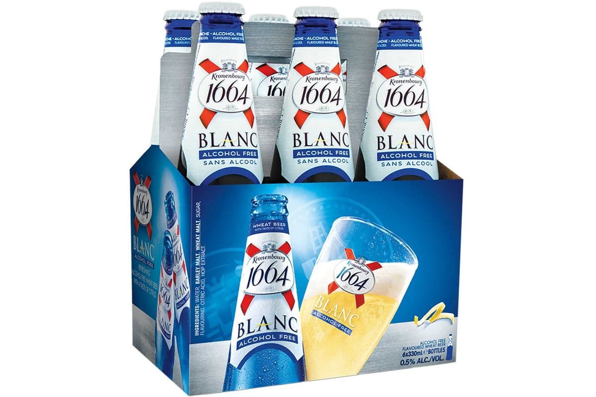 KRONENBOURG 1664 BLANC ALCOHAL FREE 0.5 6 BOTTLES (6 x 330ML)
