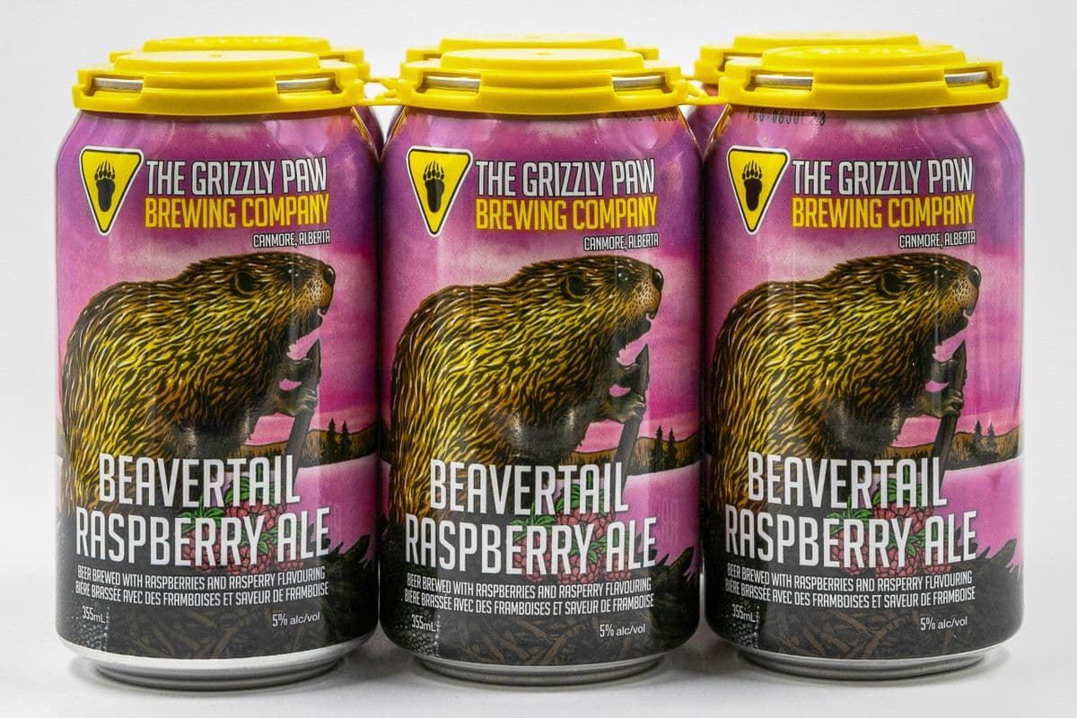 Grizzly Paw Beavertail Raspberry Ale (1 x 6 Cans)