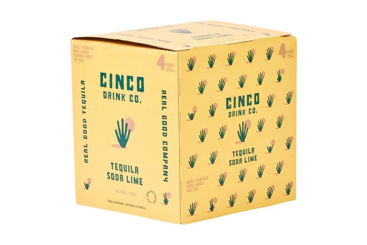 Cinco Tequila Soda Lime (4 x 355 ml)
