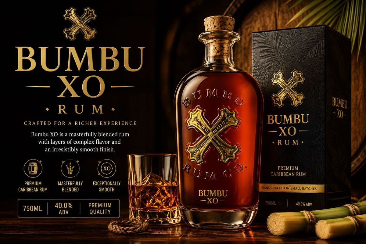 BUMBU XO RUM (750ML) 40.0% ABV (1 x 750 mL)