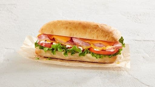 Peameal Bacon on a ciabatta