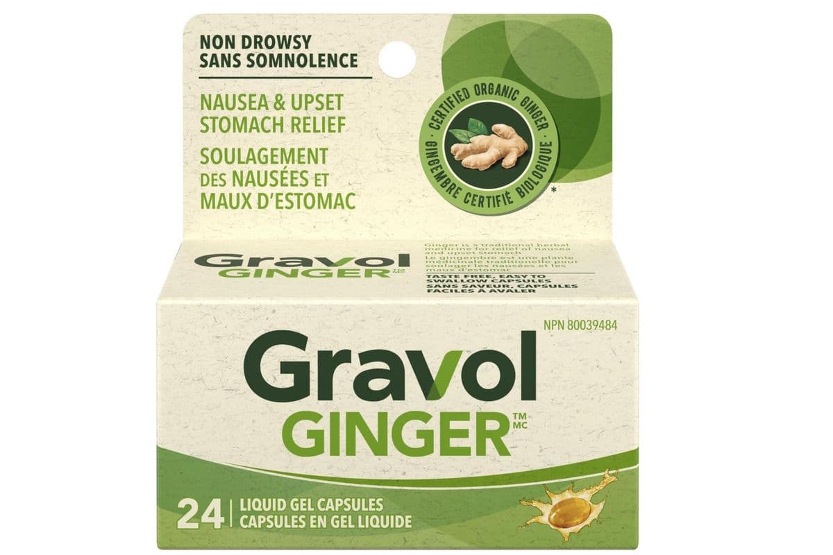Gravol Ginger Non-Drowsy Liquid Gel Capsules (24's)