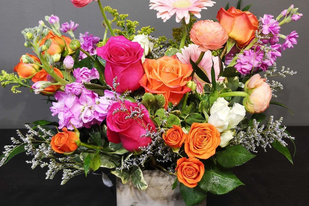 Spring Floral Wood Box (Medium)