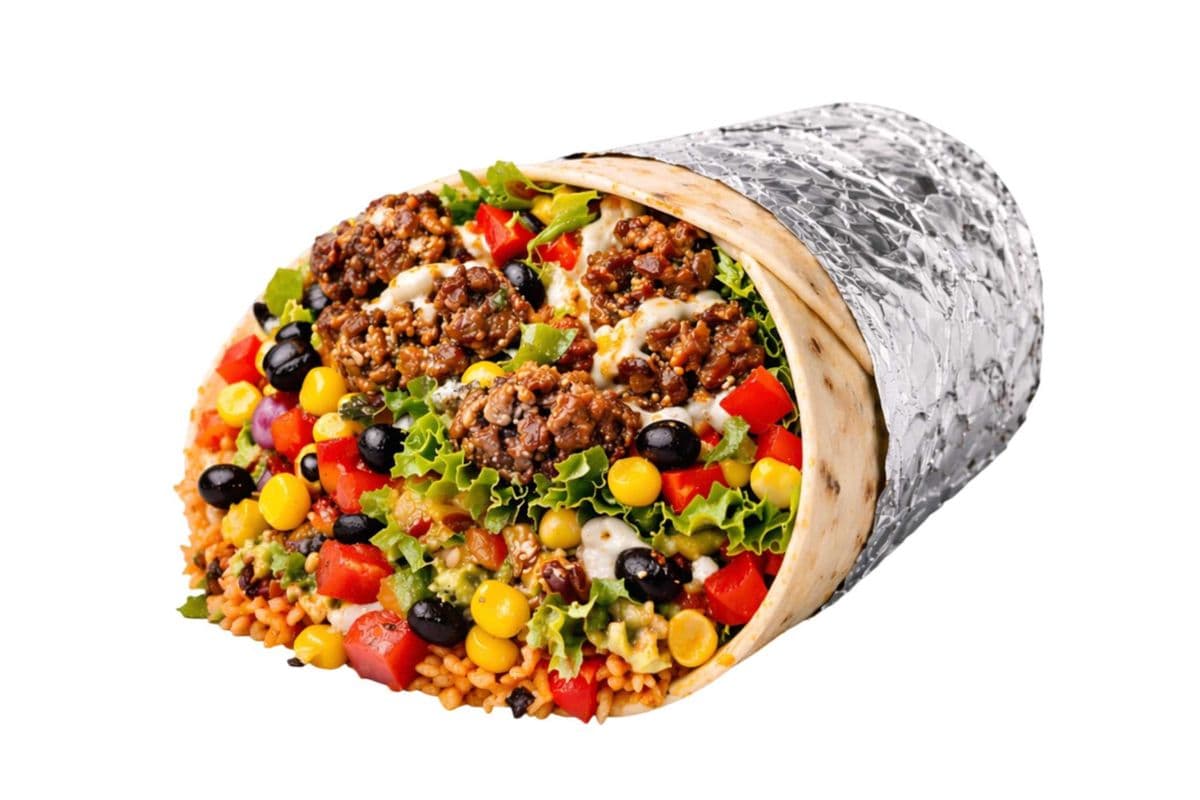 Seasoned Ground Beef Burrito