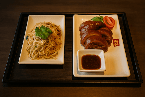 (V)Hakka Style Pork Knuckles Set Meal (Taiwanses Stir-fried Rcie Vermicelli Set) / 客家豬腳定食(台式炒米粉)