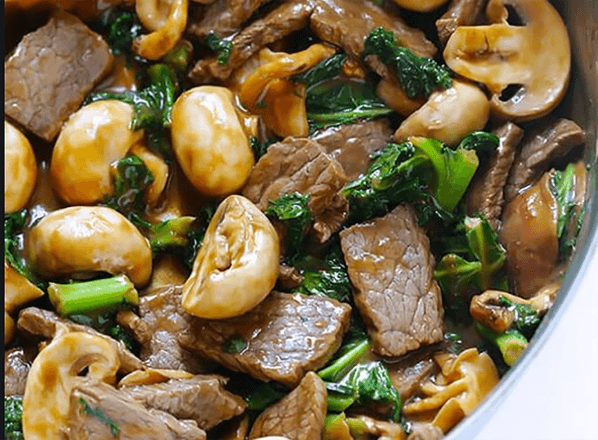 43. Beef with Mushrooms (24oz)