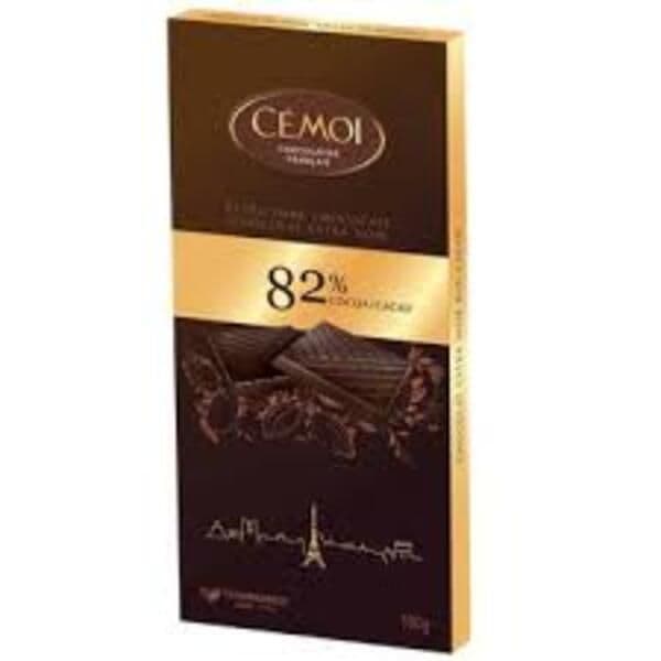 Cémoi Chocolat Noir 82% Cacao 100g/ Cemoi Dark Chocolate 82% 100g
