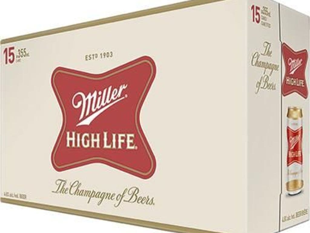 Miller High Life Cans, 15 x 355ml
