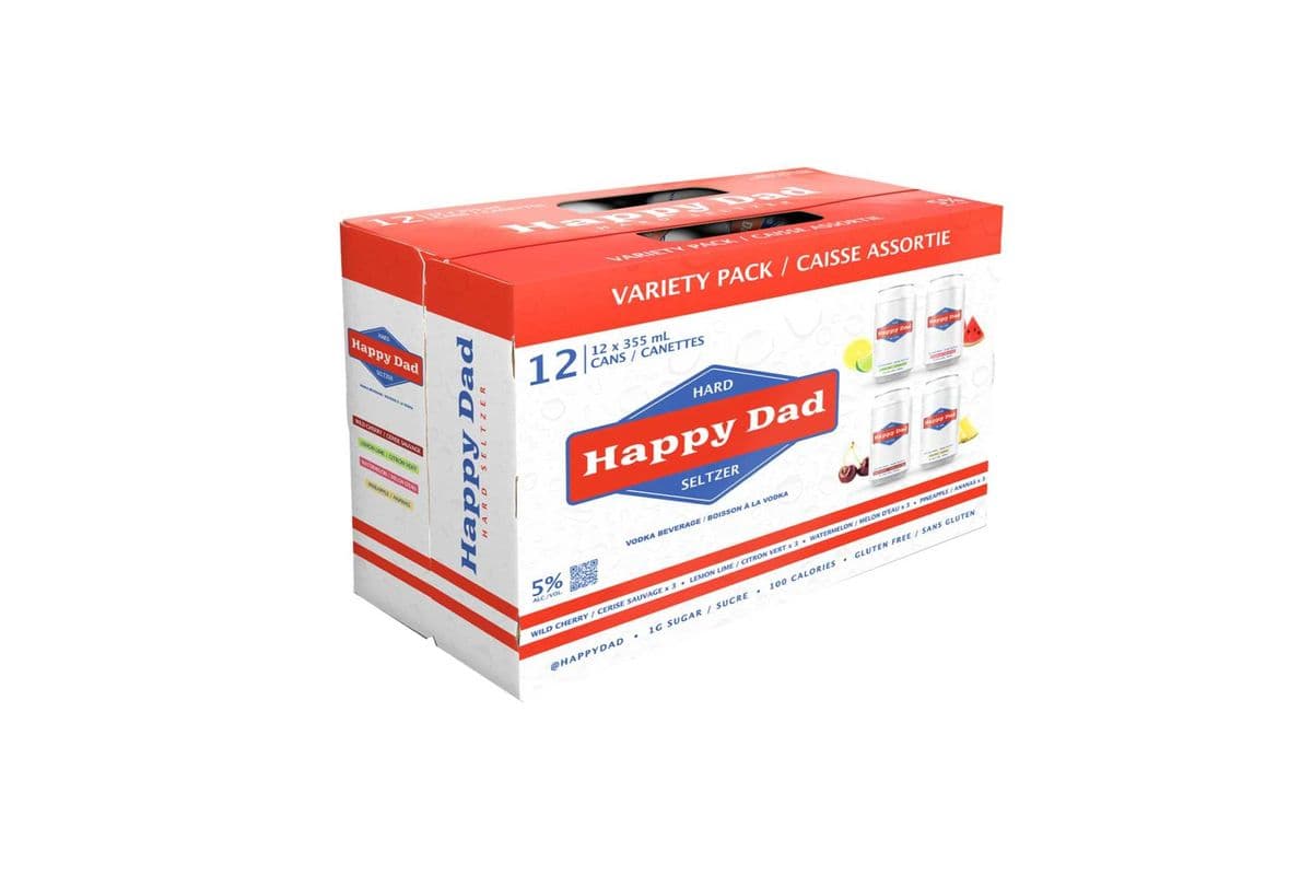 102461. Happy Dad Hard seltzer Variety Pack (1 x 12pc)