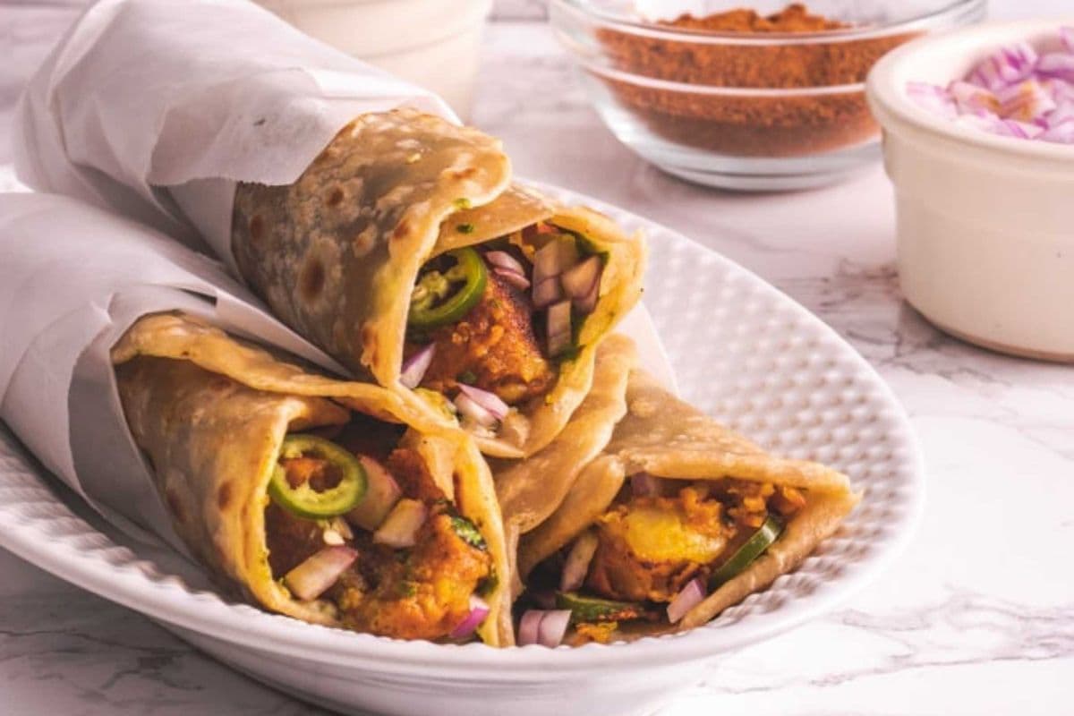 Spicy Potato Frankie Wrap (2 wraps)