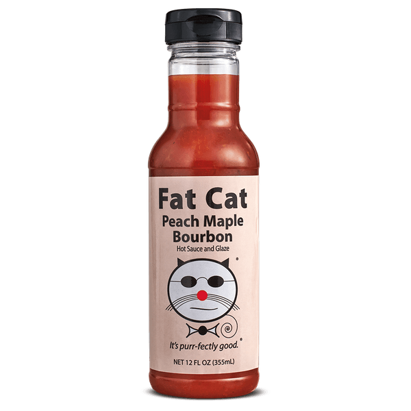 Fat Cat Peach Maple Bourbon Hot Sauce and Glaze