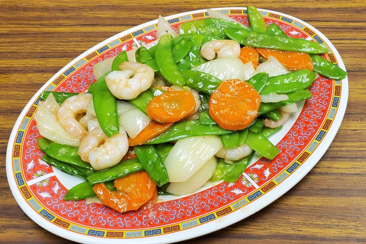 77. Shrimp Cai Lang or Snow Peas